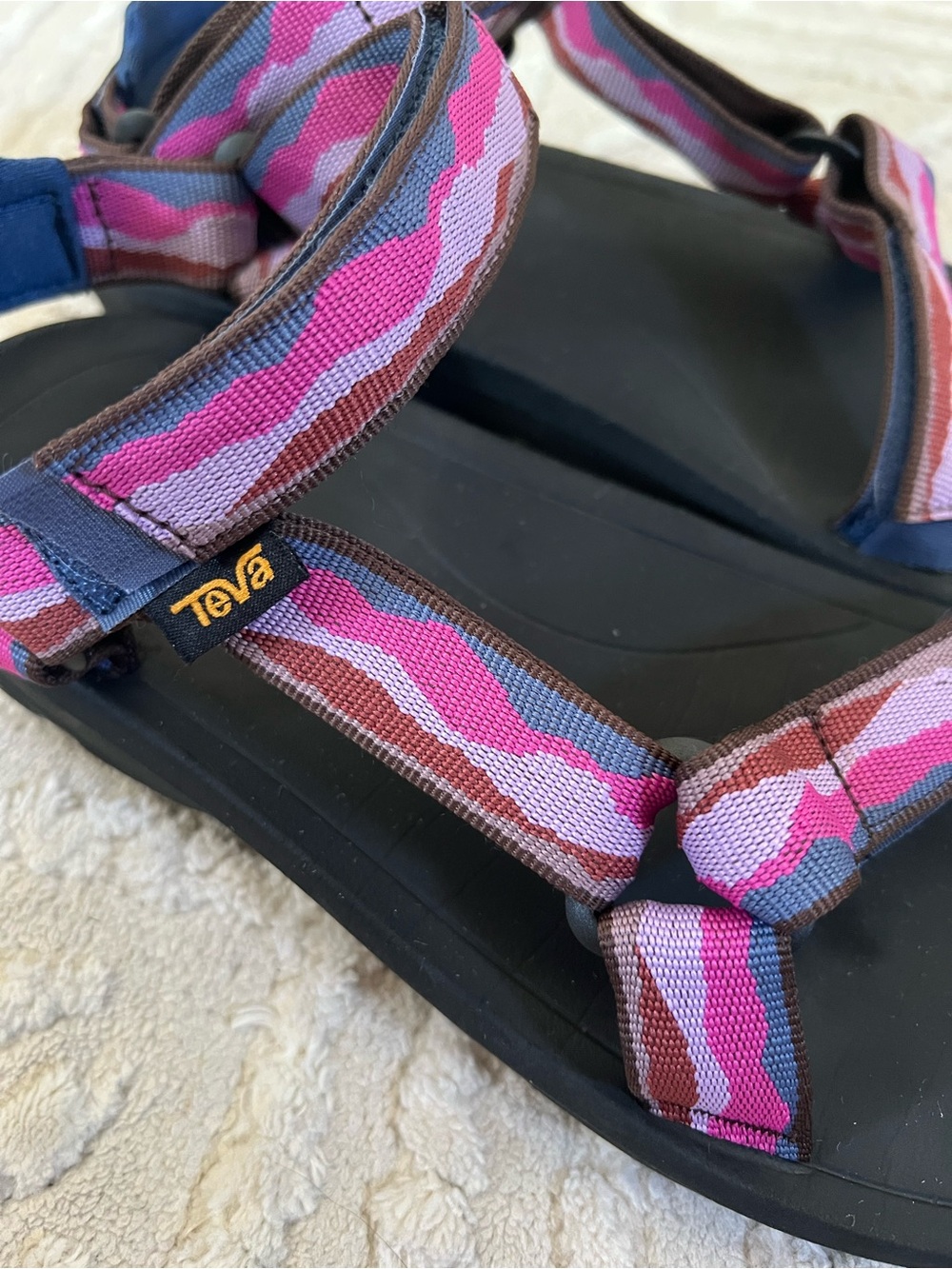 Teva Women’s 9 / Men’s 7 EU 40 Pink Stripe Sport Water Sandals Adjustable Straps - Picture 7 of 9
